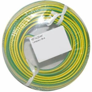 H07VU 1X2.5mm² VERT/JAUNE 100ml